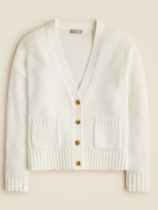 J. Crew Sweaters - J.Crew Heritage Cotton Relaxed Sweater IVORY Size Small NWT